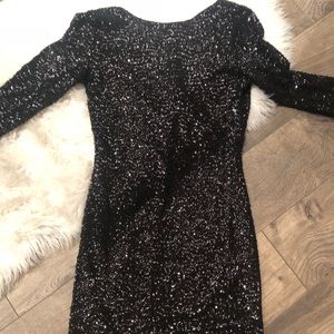 ⭐️ NWT Black Sequins Dress Sz 8 NEW!